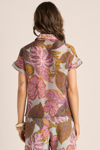 Fate & Becker Daria Tie Shirt - Leaf Print [sz:size 8]