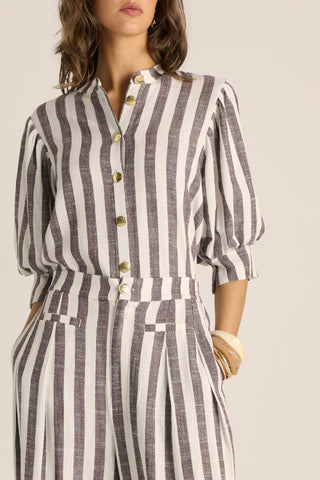 Fate & Becker Saskia Pant - Brown Stripe [sz:size 10]