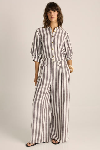 Fate & Becker Saskia Pant - Brown Stripe [sz:size 10]