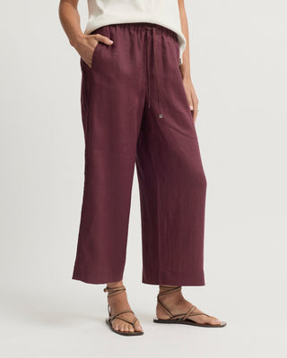 Yarra Trail Tirari Pintuck Pant - Raisin [sz:size 14]