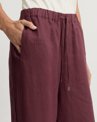 Yarra Trail Tirari Pintuck Pant - Raisin [sz:size 14]
