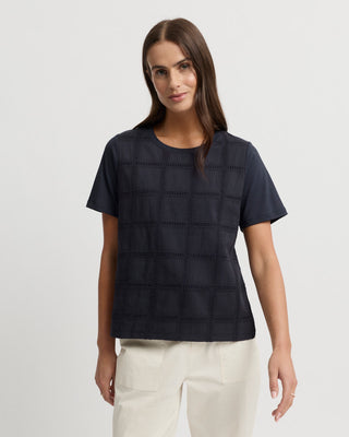 Yarra Trail Lacet Tee - Navy [sz:medium]