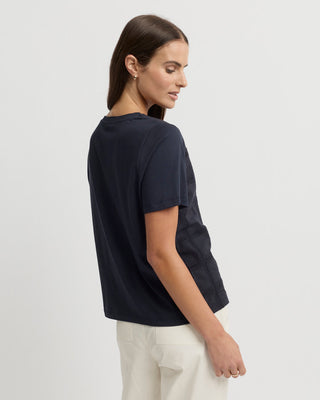 Yarra Trail Lacet Tee - Navy [sz:medium]