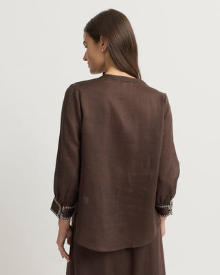 Yarra Trail Grace Blouse - Coco [sz:size 8]