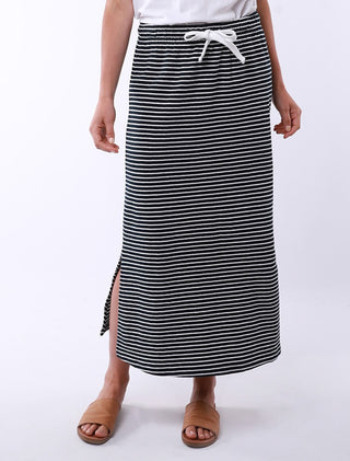 Elm Skirt Travel Stripe Navy/white [sz:size 10]