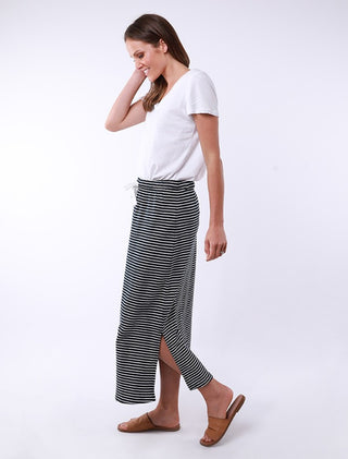 Elm Skirt Travel Stripe Navy/white [sz:size 10]