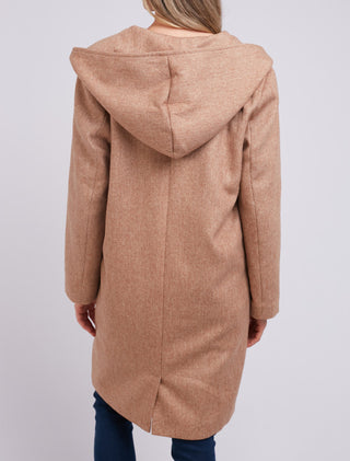 Elm Coat Jordan Tan - Pink Poppies 