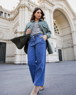 Elm Jean Izzy Wide Leg - Dark Blue Wash - Jeans