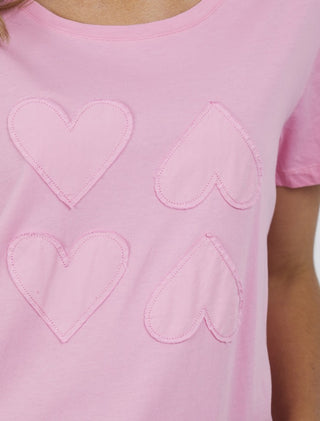 Elm Tee Fall In Love Sherbet Pink - Pink Poppies 