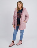 Elm Puffer Jacket Maddie Dusty Pink - Pink Poppies 