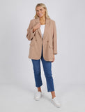 Elm Blazer Rhiannon Mocha - Pink Poppies 