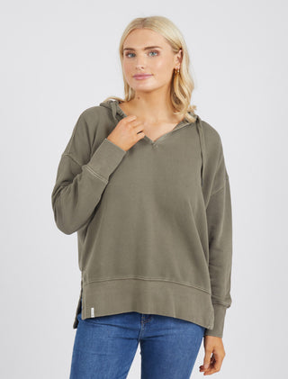 Elm Hoody Paris Khaki - Pink Poppies 