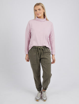 Elm Avery Roll Neck Heather - Pink Poppies 