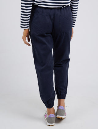 Elm Pant Rome Navy - Pink Poppies 