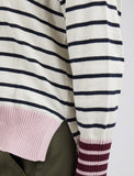 Elm Knit Abstract Stripe - Pink Poppies 