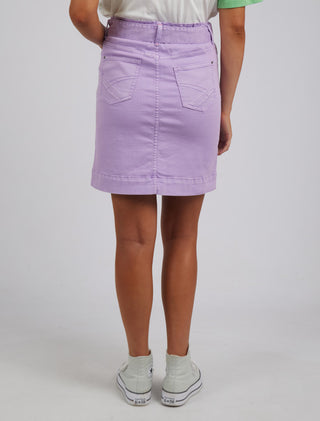 Elm Skirt Denim Clio Periwinkle - Pink Poppies 