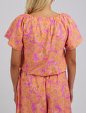 Elm Top Fuchsia Floral - Pink Poppies 