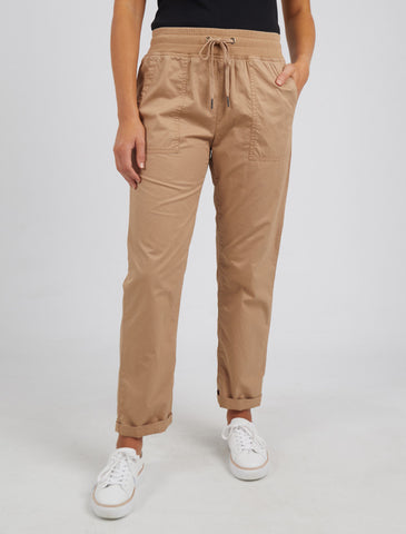 Elm Jogger Pant Carrie Mocha - Pink Poppies 