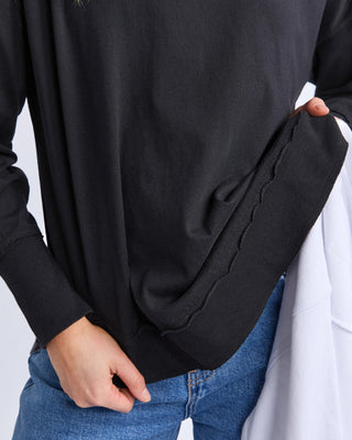 Foxwood Crew Farrah L/s - Black [sz:size 10]