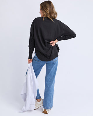 Foxwood Crew Farrah L/s - Black [sz:size 10]