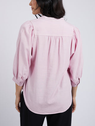 Elm Shirt Rowan Powder Pink - Pink Poppies 