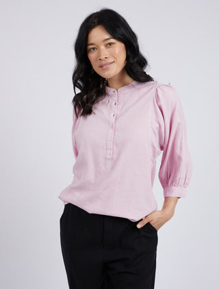 Elm Shirt Rowan Powder Pink - Pink Poppies 