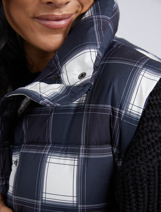 Elm Vest Puffer Cedar Check [sz:small]