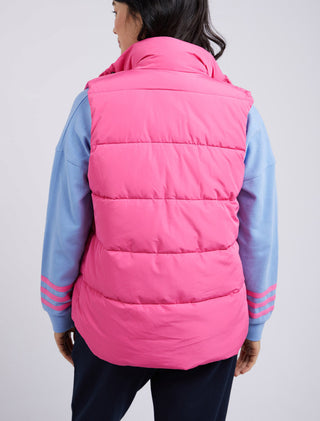 Elm Puffer Vest Core Shocking Pink [sz:small]