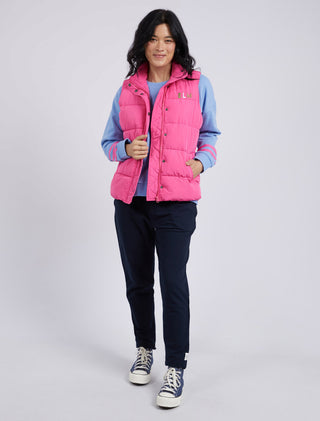 Elm Puffer Vest Core Shocking Pink [sz:small]