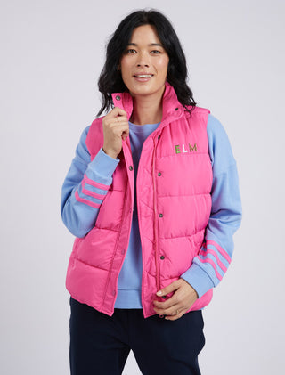 Elm Puffer Vest Core Shocking Pink [sz:small]