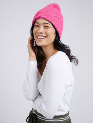 Elm Beanie Berry Shocking Pink