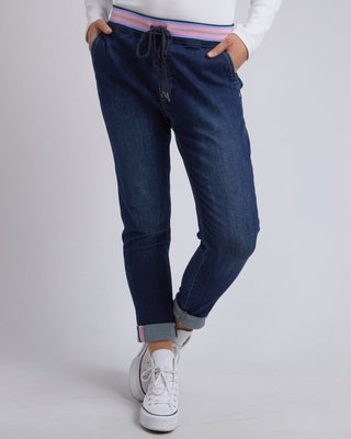Elm Jogger Melody Denim Indigo | Pink Poppies