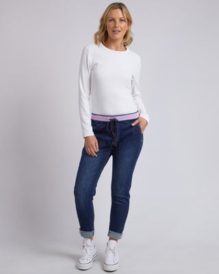 Elm Jogger Melody Denim Indigo | Pink Poppies