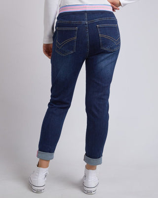 Elm Jogger Melody Denim Indigo | Pink Poppies