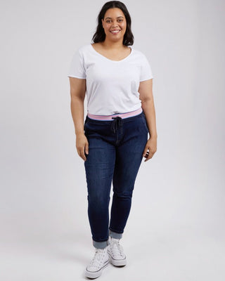 Elm Jogger Melody Denim Indigo | Pink Poppies