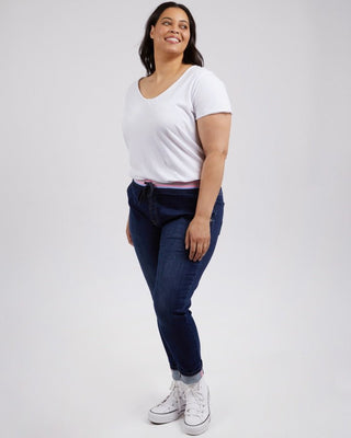 Elm Jogger Melody Denim Indigo | Pink Poppies