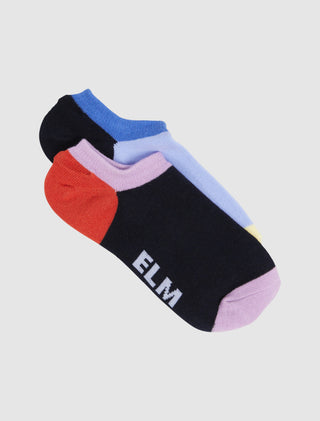 Elm Socks No Show 2pc Block Out