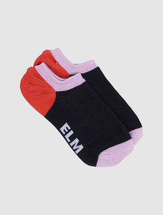 Elm Socks No Show 2pc Block Out