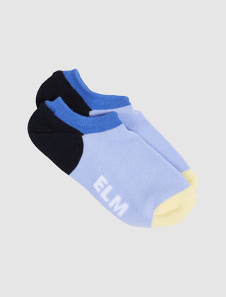 Elm Socks No Show 2pc Block Out