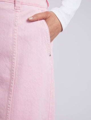 Elm Skirt Florence Button Thru Splendid Pink [sz:size 10]