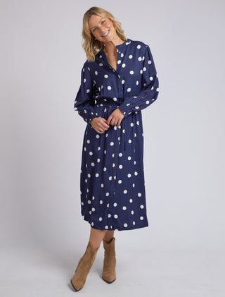 Elm Dress Dottie Navy [sz:size 10]