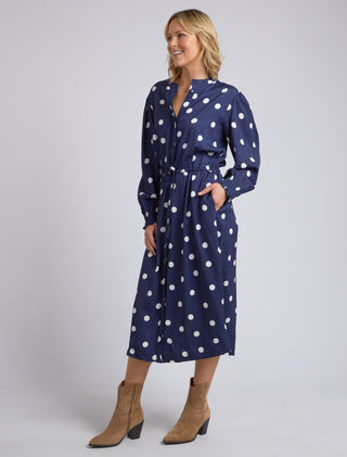 Elm Dress Dottie Navy [sz:size 10]