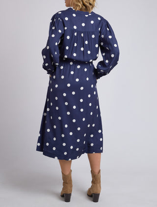 Elm Dress Dottie Navy [sz:size 10]