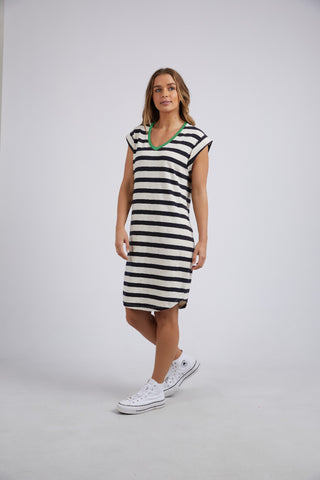 Elm Tee Dress Sunny Navy&white Stripe [sz:size 8]