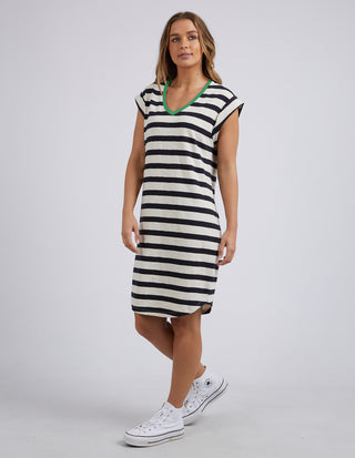 Elm Tee Dress Sunny Navy&white Stripe [sz:size 8]