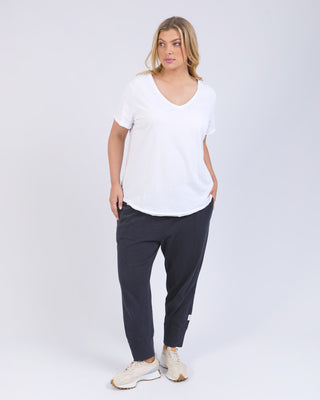 Elm Tee S/s Pima Vee - White [sz:size 8]
