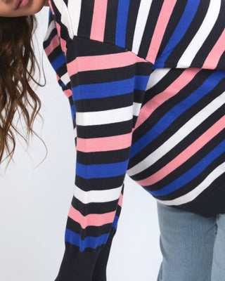 Elm Knit Logan Stripe - Navy/ French Blue/ Charm Pink Stripe [sz:medium]