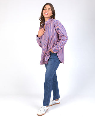 Elm Shirt Lila Stripe - French Blue & Charm Pink Stripe [sz:size 10]