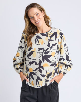 Elm Top Limone Print - Tops