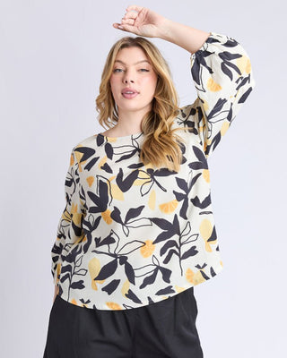 Elm Top Limone Print - Tops